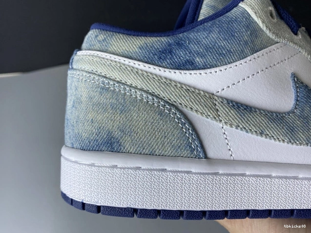 Rep TBkick Denim Air Jordan Low CZ8455-100 Washed 1 0718